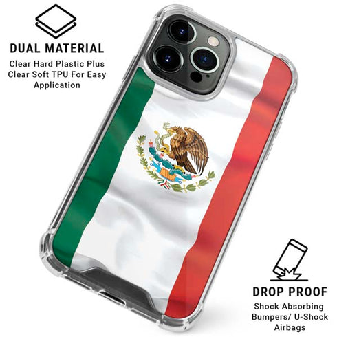 Mexico Flag iPhone 16 Pro Max Clear Case